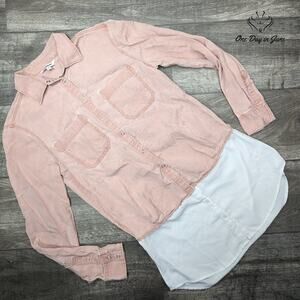 Express Snap Front Long Sleeve Top Size S